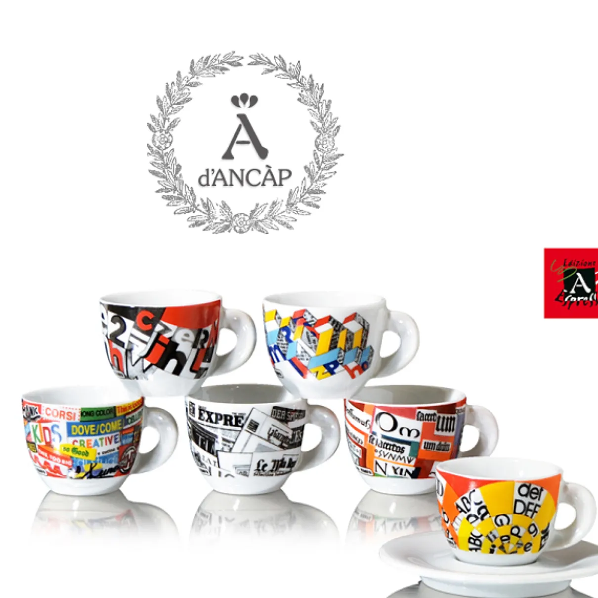 ANCAP Espressokopjes Stampa set van 6