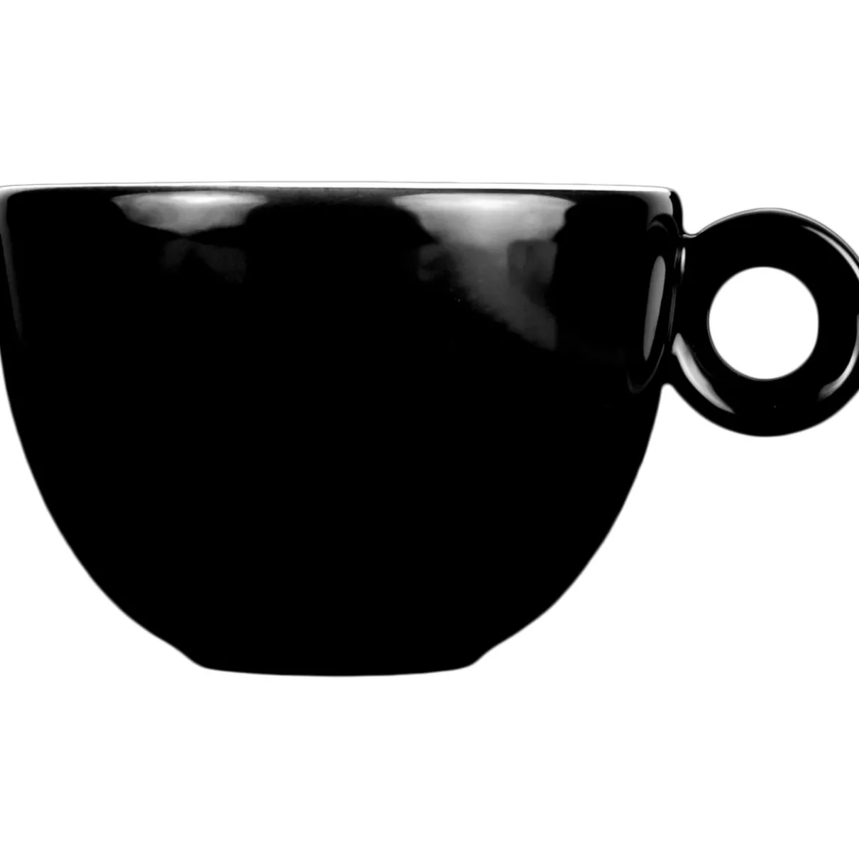 Cappuccinokopje - 200ml - Mosterdman - Zwart