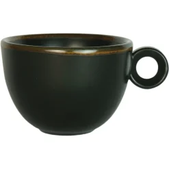 Cappuccinokopje - 200ml - Mosterdman - Mat zwart Gloomy