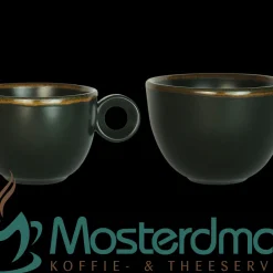 Cappuccinokopje - 200ml - Mosterdman - Mat zwart Gloomy