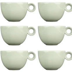 Cappuccinokopjes - 200ml - Mosterdman - 6 grijze kopjes