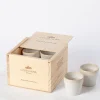 Costa Nova Grespresso - 8 witte lungo kopjes 210ml in houten giftbox