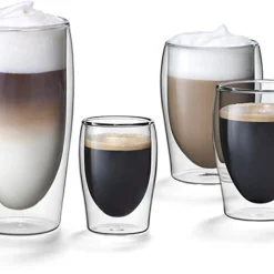 Dubbelwandige Caffe latte glazen 0,35L - Set van 6 - Flame