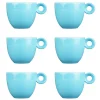 Espressokopjes - Blauw - 80ml - Mosterdman - set van 6