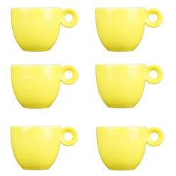 Espressokopjes - Geel - 80ml - Mosterdman - set van 6