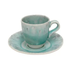 6 Espressokoppen en schotel - Costa Nova Madeira - Blauw - 80ml