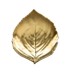 6 Gouden Hortensiabladen - Costa Nova - Riviera - bord 22cm - Hydrangea