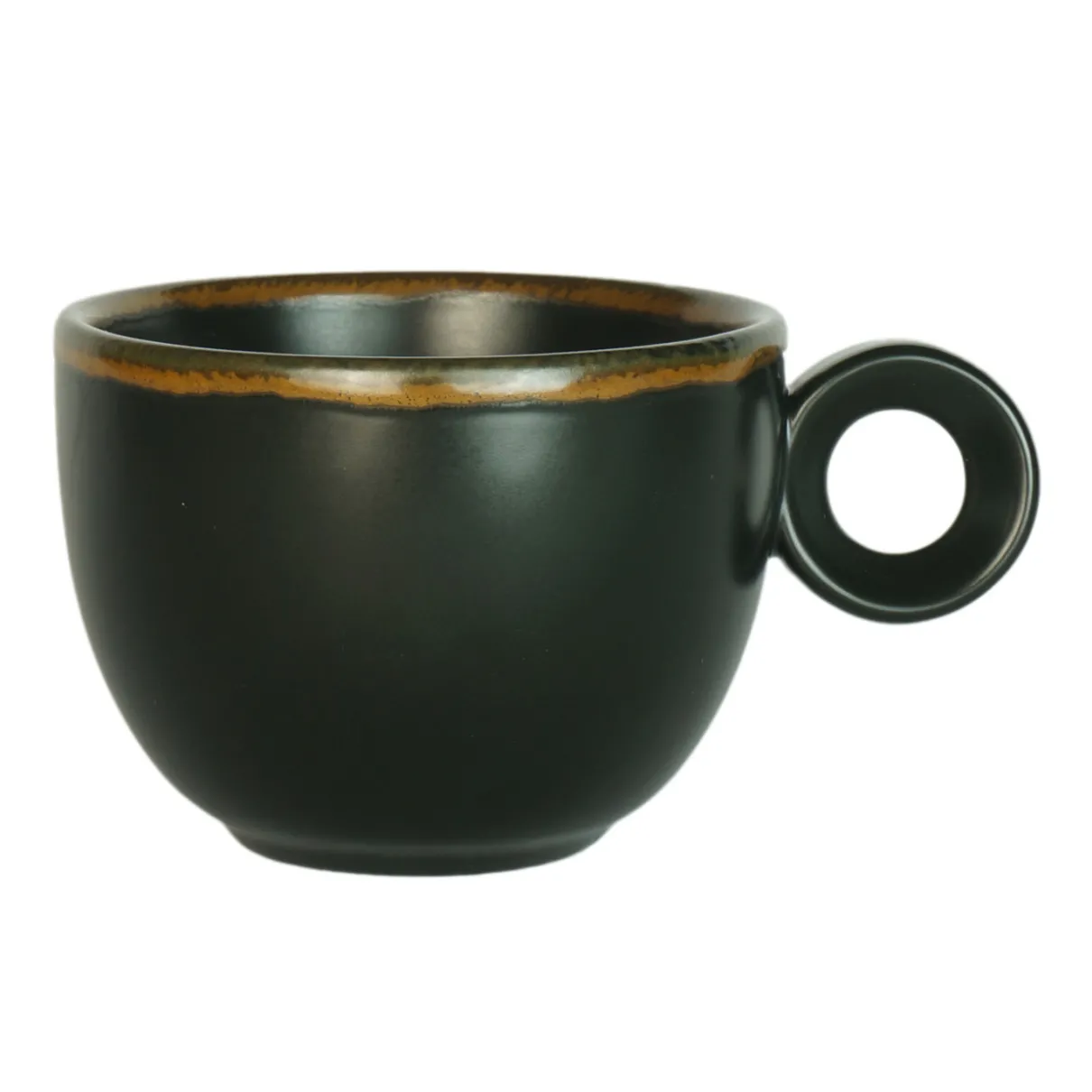 Koffiekopje - 150ml - Mosterdman - Mat zwart gloomy