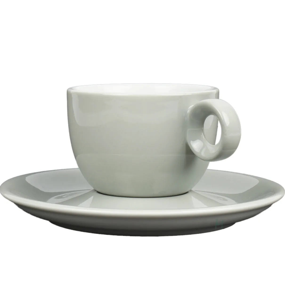 Koffiekopjes - 150ml - Mosterdman - 6 kopjes met schotel regenboog