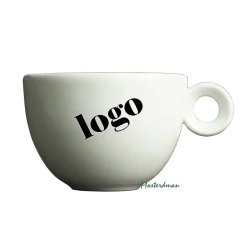 Mosterdman cappuccinokopje bedrukt met logo