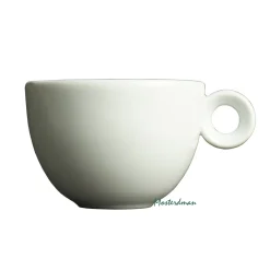 Mosterdman porselein - cappuccinokop 200ml - Kop - Wit