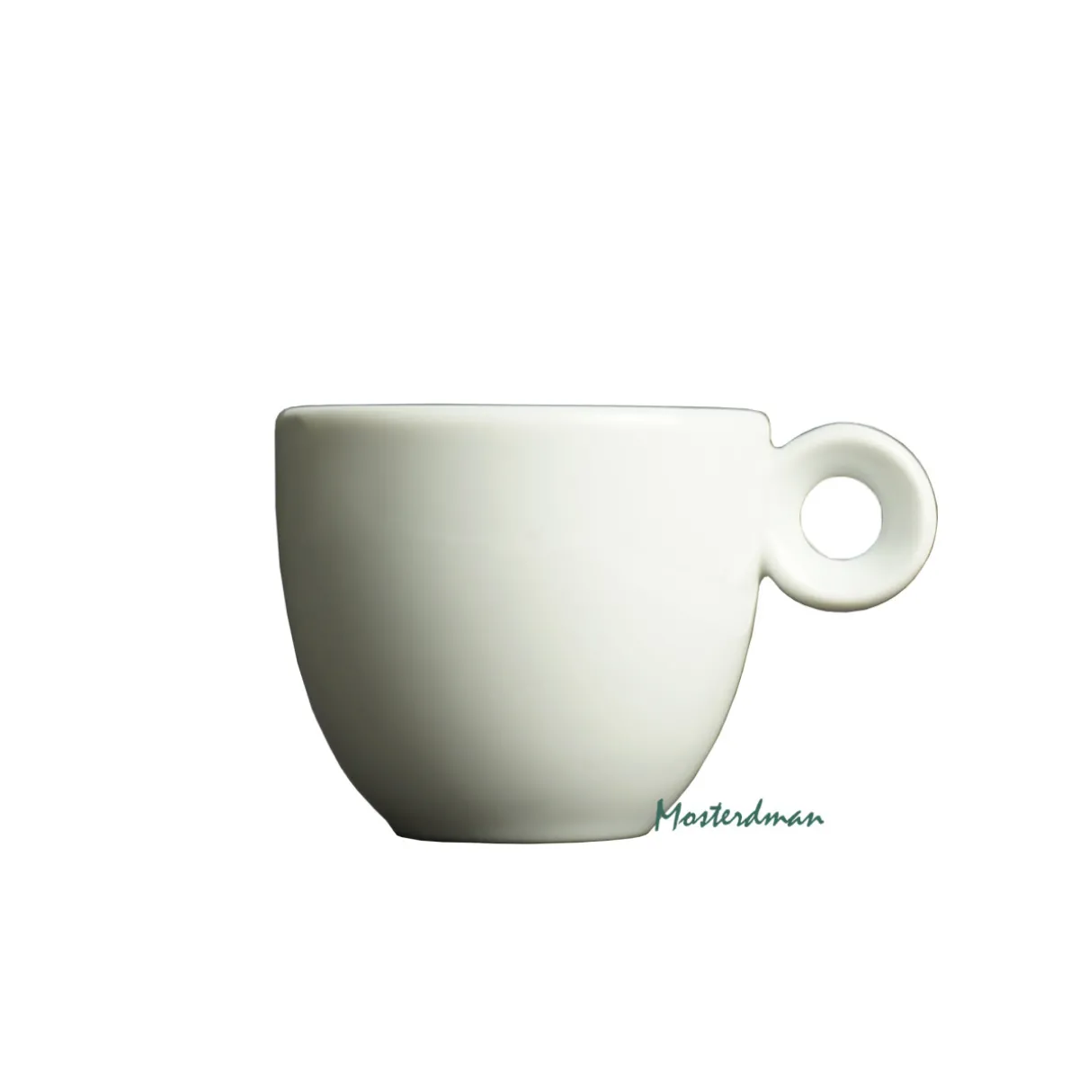 Mosterdman porselein - espresso 80ml - Kop - Wit