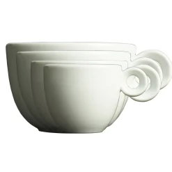 Mosterdman porselein - koffiekop 150ml - Kop - Wit