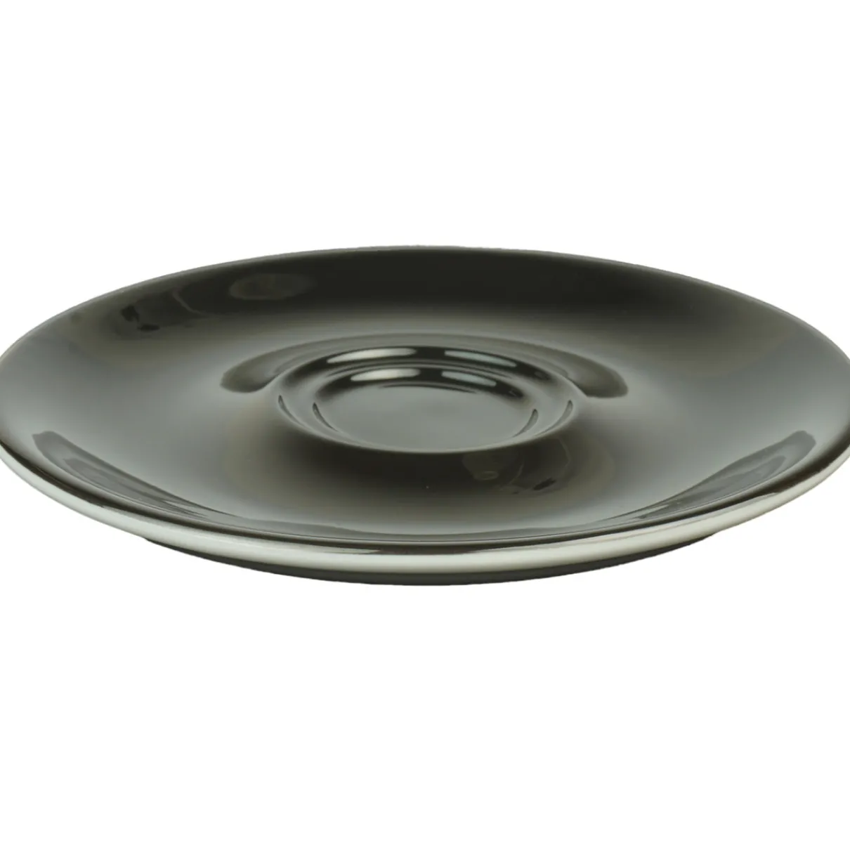 Schotel - Large cappuccino Caffé latte - Mosterdman - 16cm - Zwart