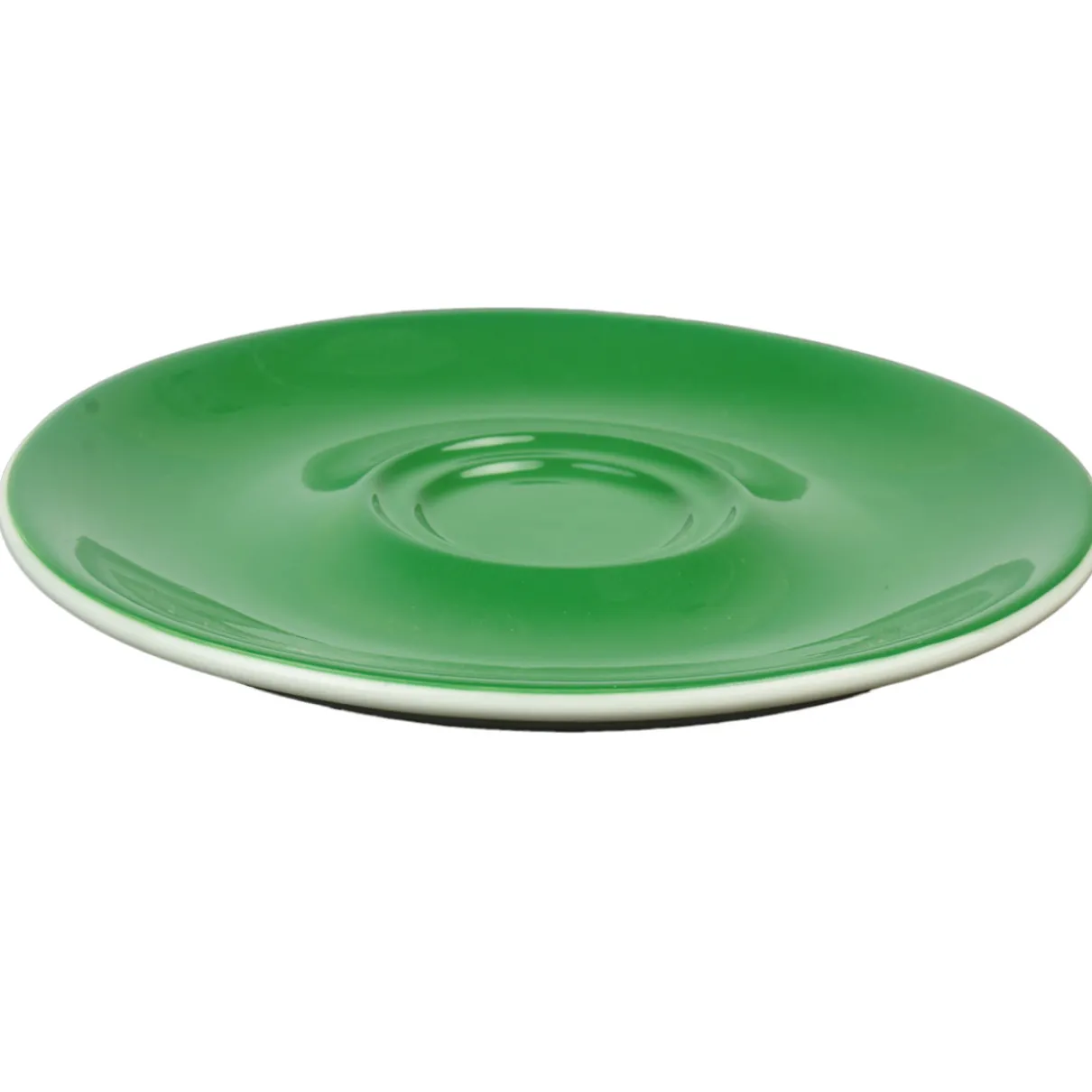 Schotel - Large cappuccino Caffé latte - Mosterdman - 16cm - Donker groen