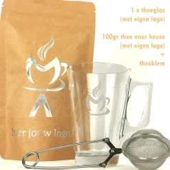 Theepakket - gepersonaliseerd kerstpakket met logo of afbeelding