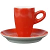 Walkure alta espressokopjes met schotel rood