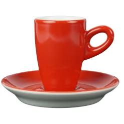 Walkure alta espressokopjes met schotel rood