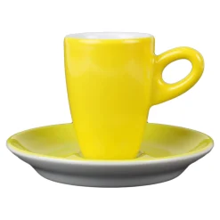 Walkure alta espressokopjes met schotel geel