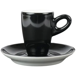 Walkure alta espressokopjes met schotel zwart