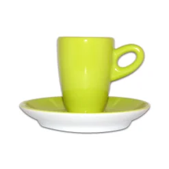 Walkure alta espressokopjes met schotel groen