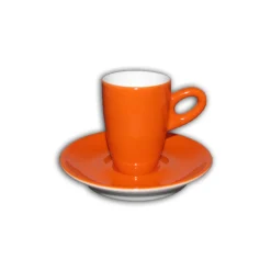 Walkure alta espressokopjes met schotel oranje