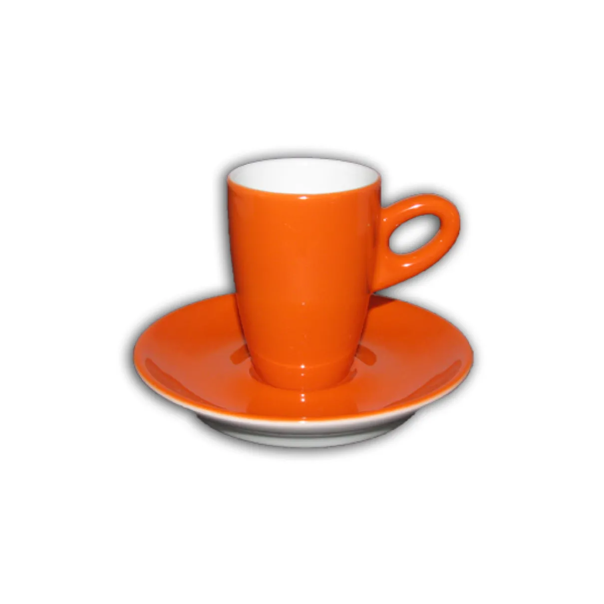 Walkure alta espressokopjes met schotel oranje