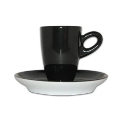 Walkure alta espressokopjes met schotel zwart