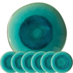 6 x Costa Nova Riviera - Soepbord Azur - aardewerk - 25,5 cm